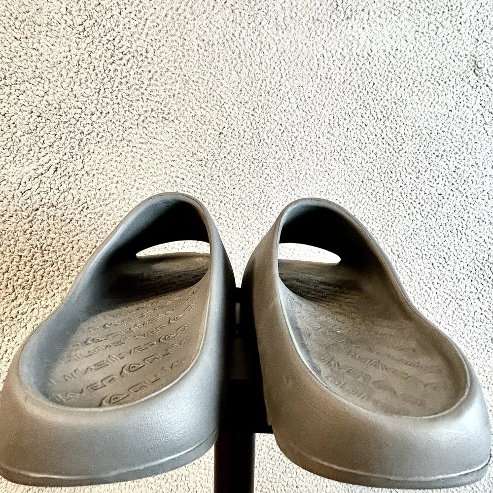 Quiksilver Men's Cloudbreak Comfort Slides Sandals - Size 10 Gray